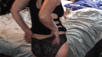 Beth showing off to Mark