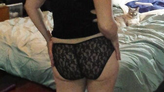 Beth showing off to Mark