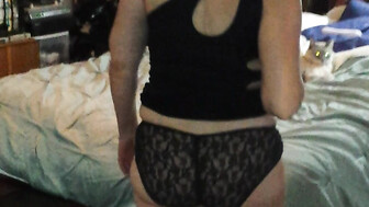 Beth showing off to Mark