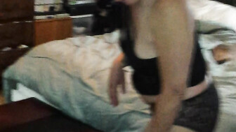 Beth showing off to Mark