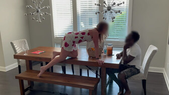 Sexy cuckold white MILF gets big black cock