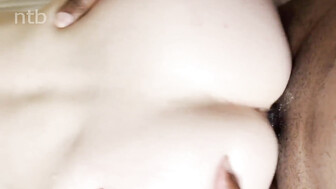 Blonde cuckold white wife gets BBC and creampie in the hotel