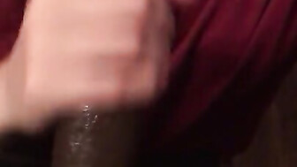 White wife having fun sucking big black cock