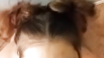 Blowjob and big cumshot on her pretty face