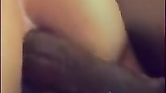 Sweetheart hot married woman getting ANAL pleasure with black dude