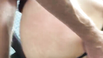 French Hotwife gets her ass fucked and cum on her face, cuck films