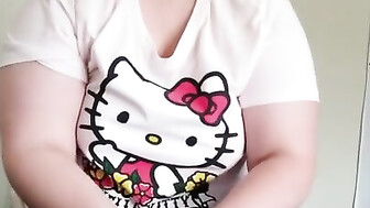 Thick blonde with glasses gives head