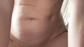 Redhead wife riding BBC Dildo