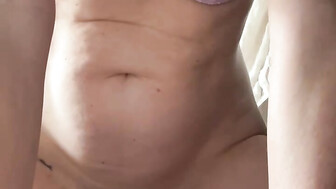 Redhead wife riding BBC Dildo