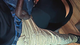 Sucked daddy black cock before going out