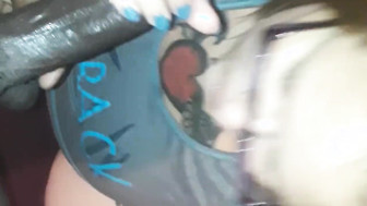 Thick BBC slut fuckes in all holes