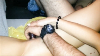 Real hot wife shared with hubby's friend Amateur Threesome