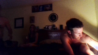 Married couple having fun with a new friend for the first time