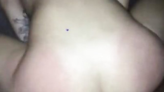 Skinny white gf fucks long black dick