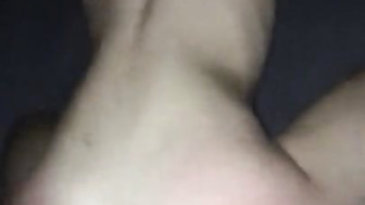 Skinny white gf fucks long black dick