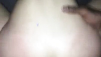 Skinny white gf fucks long black dick