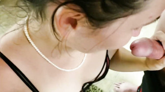 Double blowjob to boyfriend and his friend