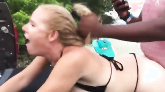 slutwife at the beach with a black cock