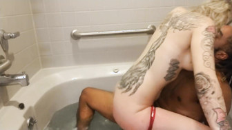 Sexy blond girl and her black bf