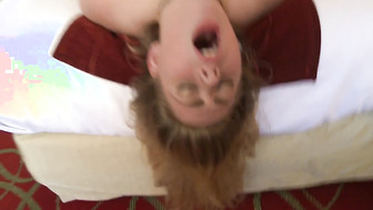 Busty blond girl gets anal fuck