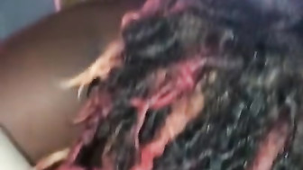 Amateur girl in black panties