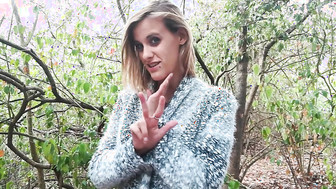 White hot girlfriend with black lover Outdoor Sex