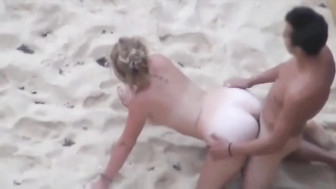 Slutwife get Caught on the Beach