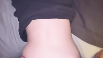 BBC creampie quickie for Big Booty white girl