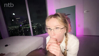 Redhead BBC slut gets hard anal fucking with dom bull