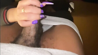 Big black cock gets sucked by sexy latina