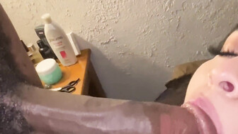 Big black cock gets sucked by sexy latina