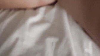 Wife spreading on the bed for comments