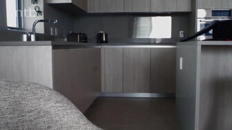 Skinny white babe takes huge black snake bareback in her bald pussy