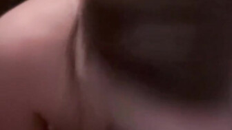 White girlfriend gives the sloppy head to Black cock