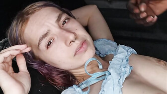 Long black cock in her mouth