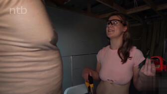 Busty white milf learns how chop and saw with that enormous bbc