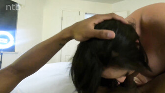 Amazing brunette MILF with big boobs and younger BBC lover