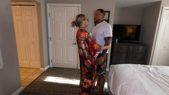 White honey in sexy lingerie gone wild with strong black boyfriend