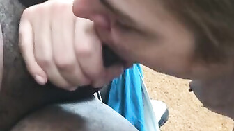 Snow bunny gives hot blowjob