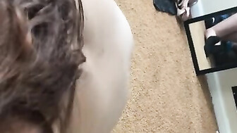 Snow bunny gives hot blowjob