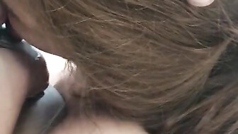 Snow bunny gives hot blowjob