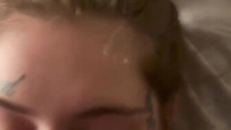 Black stud emptys his balls on sexy girl