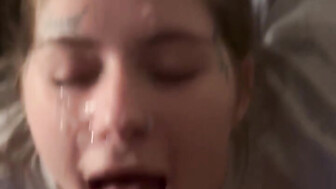 Black stud emptys his balls on sexy girl