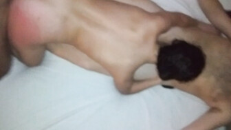 After the guys stretched her he stayed the night to really give us the full expe