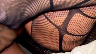 Sexy white MILF with big tits gone wild with black lover