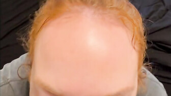 Redhead sucks Big black dick