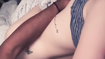 Nice morning hottie getting hit from the side