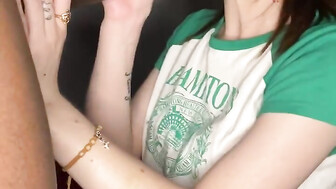 White girl loves swallowing BBC