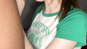 White girl loves swallowing BBC