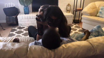 Hot wife and her cuckold hubby met a black lover